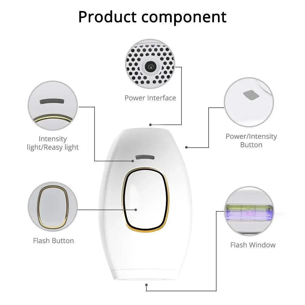 500000 Flash Painless Laser IPL Epilator Women Shaver Permanent Hair Removal for Body Face Bikini Underarm Hair Removal Machine