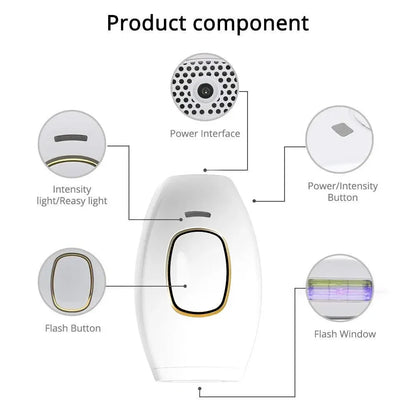 500000 Flash Painless Laser IPL Epilator Women Shaver Permanent Hair Removal for Body Face Bikini Underarm Hair Removal Machine